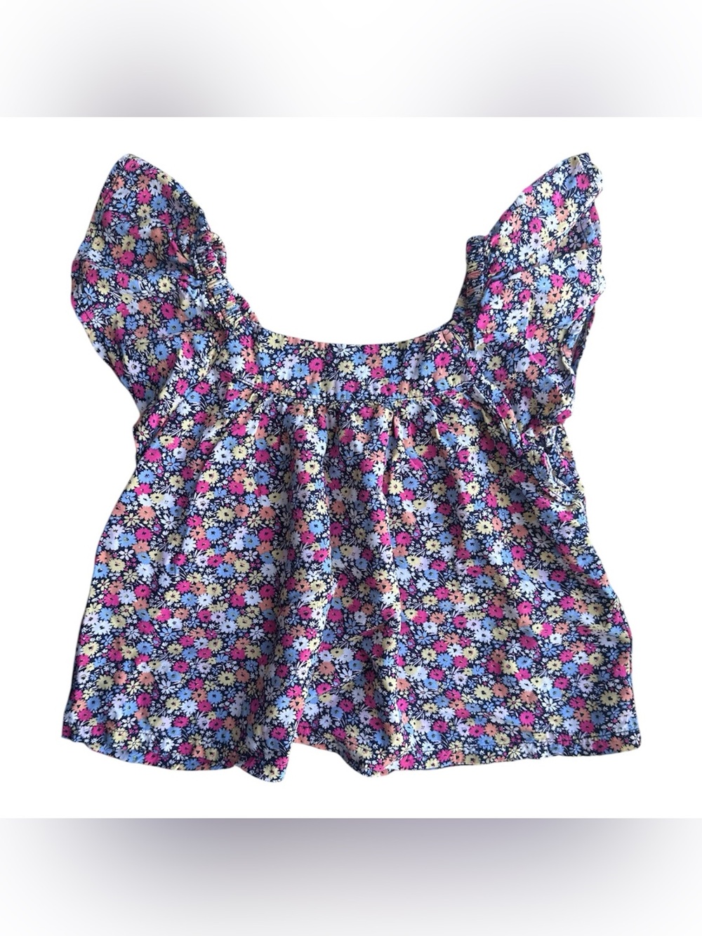 Gap kids 4/5 Girls rayon floral butterfly sleeve top